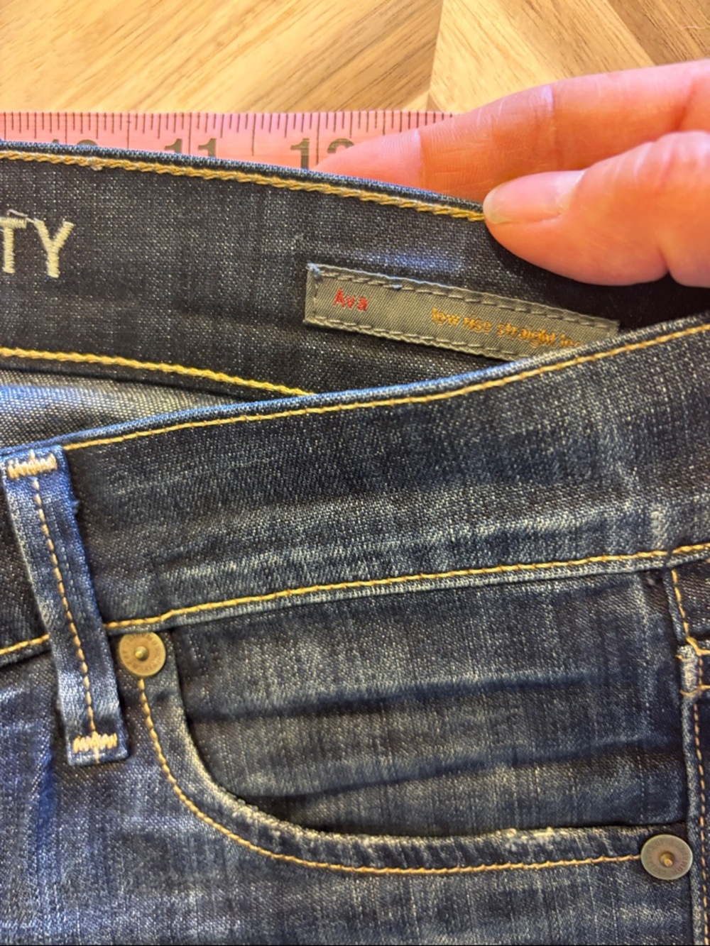 COH Women’s Ava Straight Leg Jeans in Dark Blue Denim - Picture 5 of 7